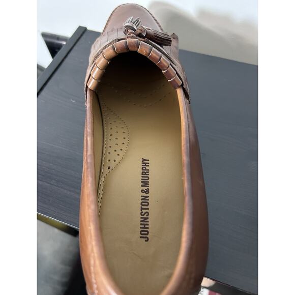 Johnston & Murphy Shoes Mens Size 11 Brown Leather Tassel Loafers Dress Classic main image 13